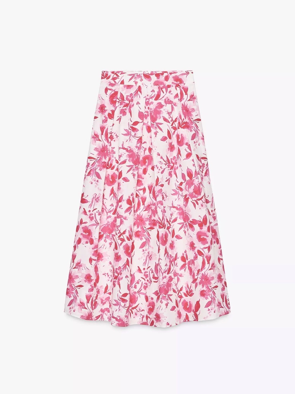 Zara Pink Floral Maxi Skirt